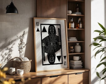 Front Man Inspired Wall Art, Masked Villain Poster, Game Room Decor