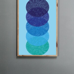 Wall art Blue circle