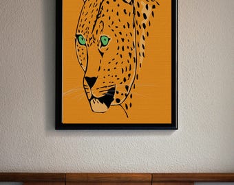 Leopard wall art