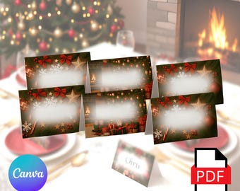Segnaposto di Natale: trasforma la tua tavola in un capolavoro natalizio. scarica il PDF e crea segnaposti eleganti in pochi minuti!