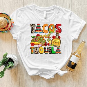 Tacos and Tequila T-shirt: Funny Mexico Fiesta Tee