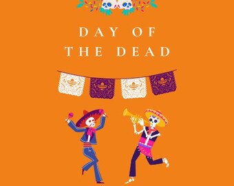 Day of The Dead Printable, Halloween Movie Night, Halloween Recipes, Halloween Family Activity, Halloween Date Night, Family Movie Night.