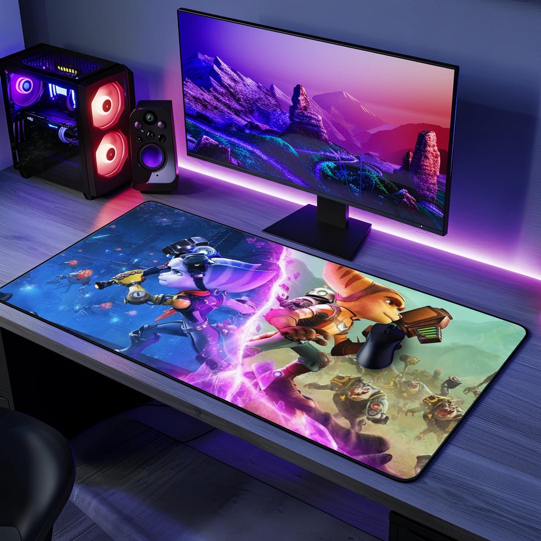 Ratchet & Rivet Desk Mat, Teen Gamer Desk Accessories, Cool Mouse Pad ...