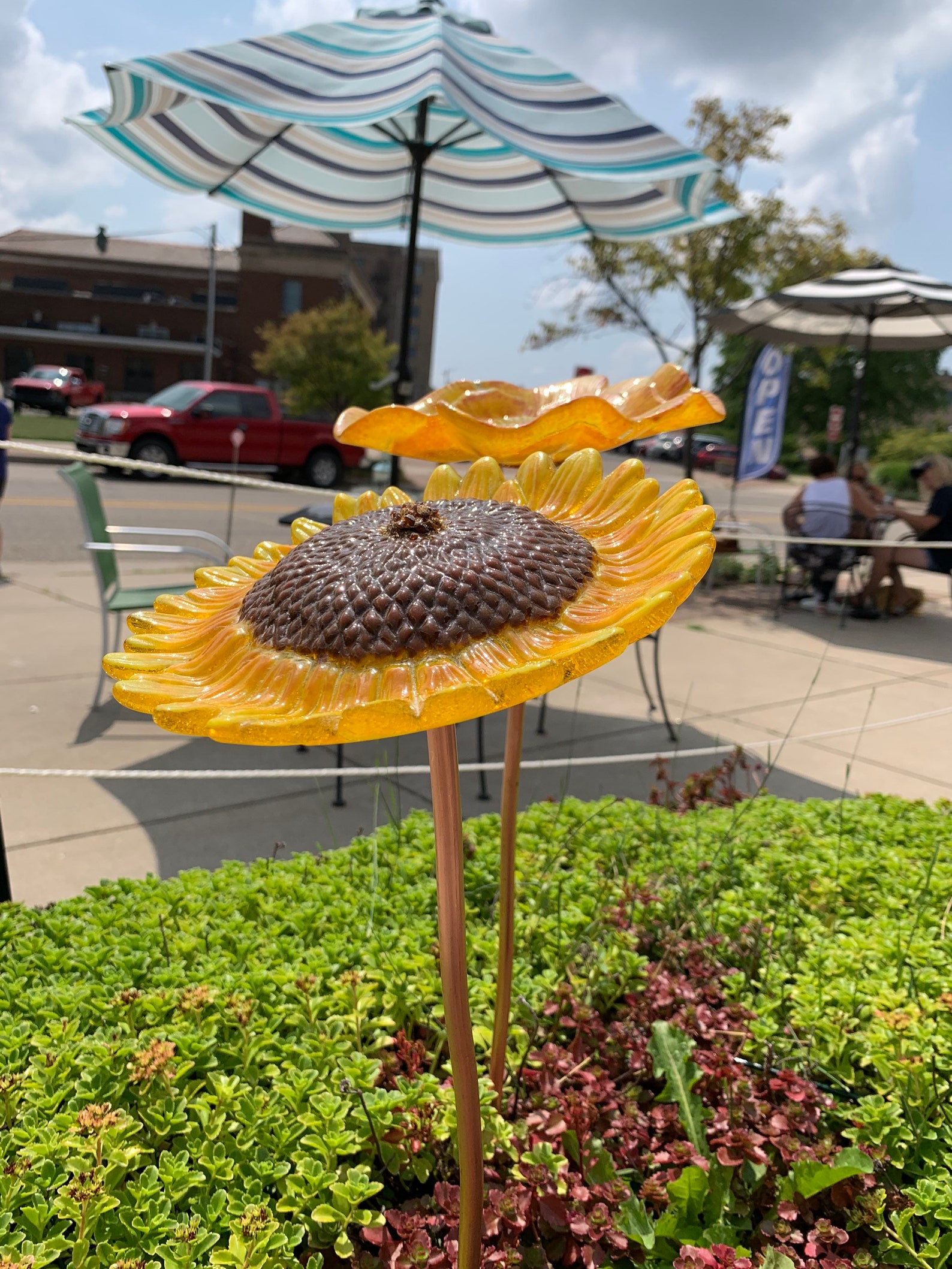 Fused Glass Garden Art / Yard Art / Garden Stake / Fused Glass Etsy