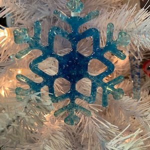 Fused Glass Snowflake Ornament