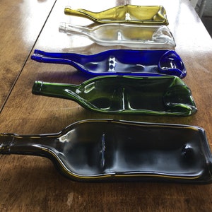 Woodstock Music Festival Flattened Wine Bottle Cheese TraySpoon RestSushi Platter Repurposed Gift Chardonnay