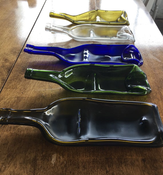Melted Bottle Winery Deco Wine Bottle Snack Tray Spoon Rest Fused