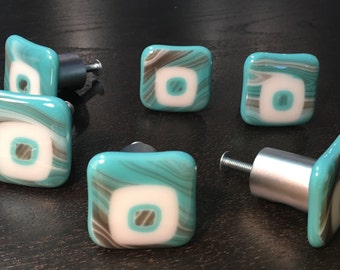 Fused Glass Cabinet Knobs Drawer Pulls