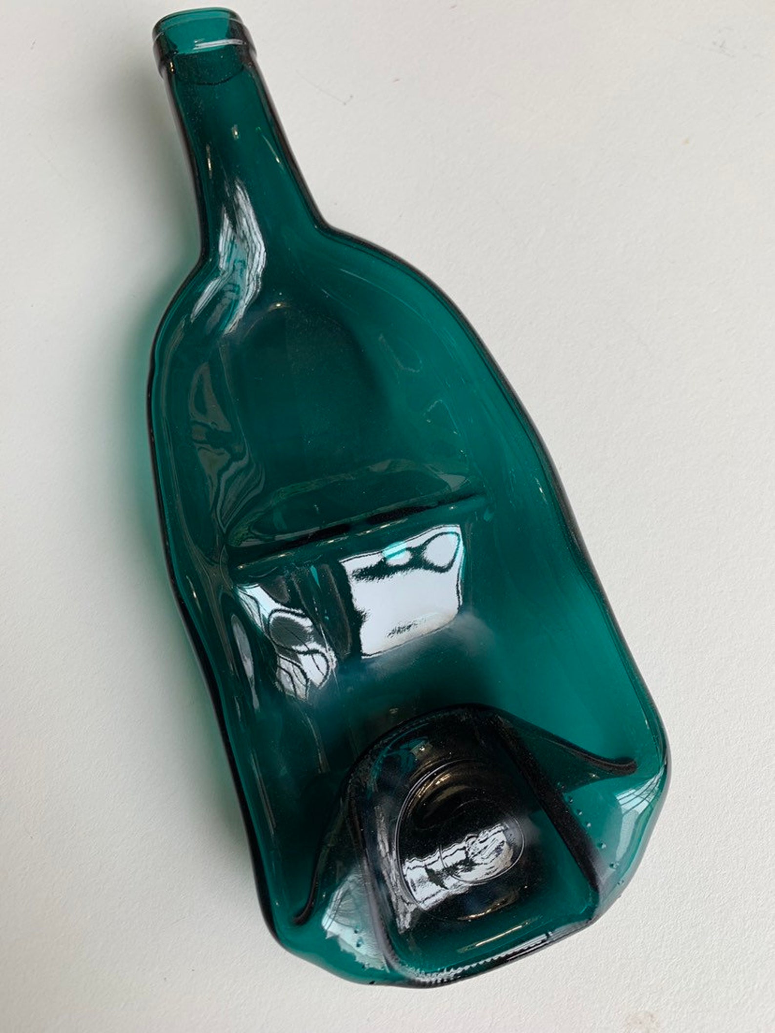 Recycled / Upcycled Melted Slumped Wine Bottle Sectional Snack Etsy