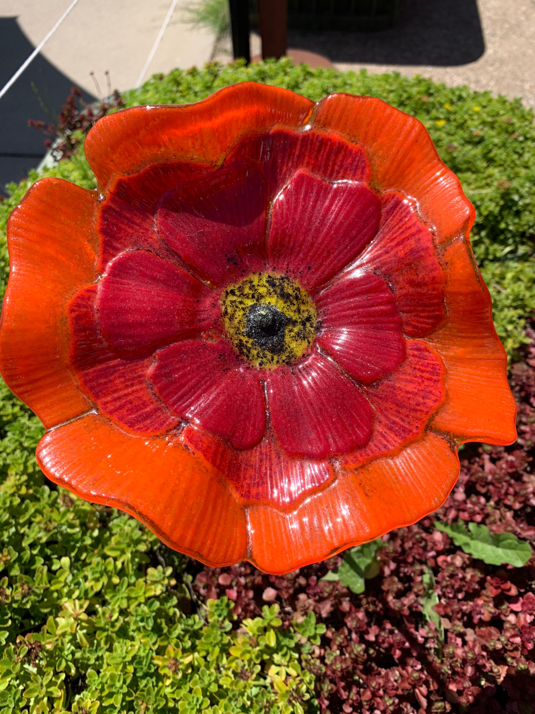 Fused Glass Garden Art / Yard Art / Garden Stake / Fused Glass Etsy