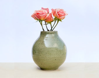 Ceramic vase for flowers, kitchen utensils, flower vase, wheel thrown pottery