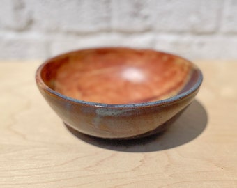 handmade pottery bowl blue, stoneware ceramic bowl blue, speckled clay, speckled stoneware, serving bowl, bread bowl, fruit bowl, soup bowl