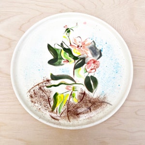 Handmade Ceramic plates, hand painted plate, decorative plate, plates, pottery plates, mom gift, dinner plate, handmade pottery, majolica image 3