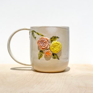 Pastel Floral Nature Mug, Handmade Mug, Wild Flower Mug, Earthy Mug, Boho Cottagecore Coffee Mug, Vintage Botanical Tea Cup, Mugs for Mom image 9