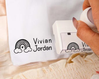 Custom Clothing Stamp for Kids – Self Inking Fabric Name Stamp | Personalized for School, Camp, Uniforms | 0.8x2.0