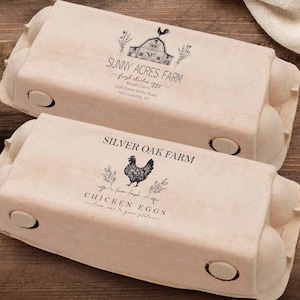 Farm Fresh Eggs Stamp | Custom Egg Carton Stamp | Personalized Farm Logo Stamp image 4