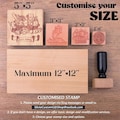 Maximum 12" rubber stamp, custom logo stamp, large stamp, small stamp , wedding stamp, business stamp. product logo