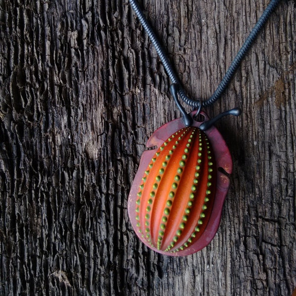 Coleoptera Pendant (orange)