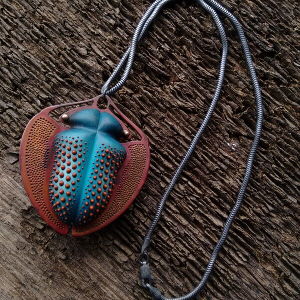 Coleoptera Pendant (blue) MADE TO ORDER