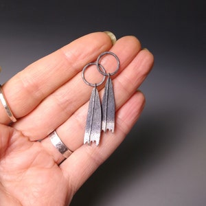 Moth Scale Earrings in sterling silver