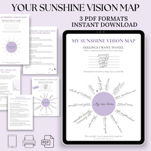 Ziel Planer Digitales Arbeitsblatt Vision Board druckbare Manifestation Planer Gesetz der Anziehungskraft Print Self Care Arbeitsblatt Aktivitätskit für Sie
