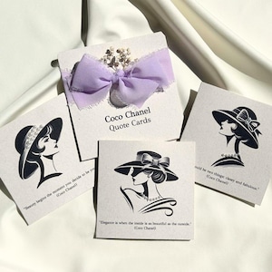 Coco Chanel offerte kaart elegante briefpapier set kaart uniek cadeau voor bruidsmeisje parel kaart schoonheid citaat decor vrouwelijk bureau accessoire set cadeau