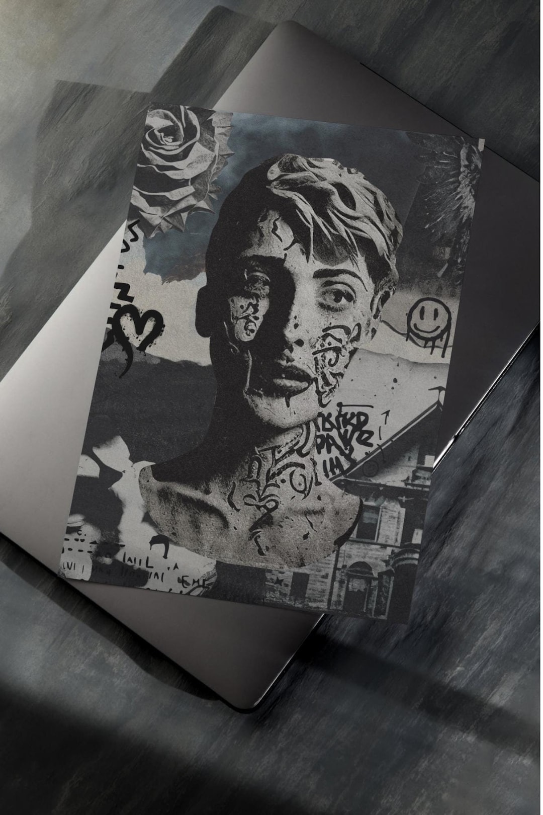 Dark Surreal Collage | Digital Art Print of Gothic Portrait, Street ...