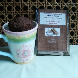 Chocolate Lovers Cake in a Mug, Mexican Cocoa, Chocolate Frosting Pack