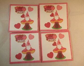 Valentine Gnome Greeting Cards