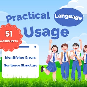 Practical Language Usage | Bundle: Sentence Structure, Identifying Errors | English Lesson Plan, Self-Study Worksheet, Printable Workbook