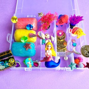 Mermaid Playdough Kit – Sensory Play Jar, Kids Party Favour, Ocean Themed Gift