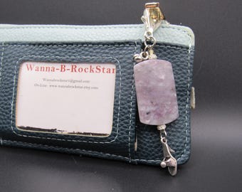 Tirador de cremallera con forma de zapato de Cenicienta – Charm para bolso de piedra lavanda, regalo de San Valentín para ella.