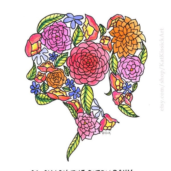 SMASH THE PATRIARCHY - Feminist - feminism - print - flower - beautiful