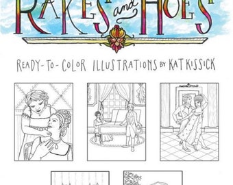 Rakes and Hoes: a Bridgerton-inspired Coloring Page Set - Jane Austen - Regency Era