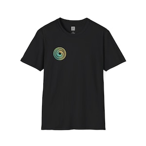 Spiral Glow T-Shirt, Unisex Tee Shirt, Softstyle Top, Hypnotic Design, Festival Clothing, Psychedelic Shirt