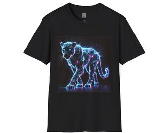 Vintage 90s Human-i-tees Black Panther T-shirt Size XL Big Face