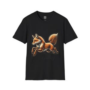 Fox Graphic Tee, Wildlife Animal Shirt, Nature Lover Gift, Cute Animal T-Shirt, Forest Creature Top, Men&#39;s Cotton Tee