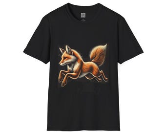 Fox Graphic Tee, Wildlife Animal Shirt, Nature Lover Gift, Cute Animal T-Shirt, Forest Creature Top, Men's Cotton Tee