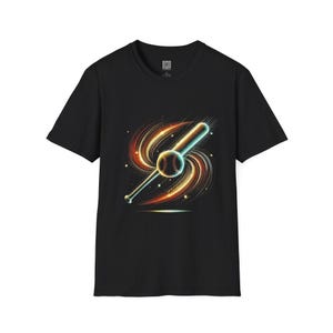 Baseball Bat and Ball Unisex Softstyle T-Shirt, Baseball T-Shirt, Sports Shirt, Athletic Tee, Baseball Fan Gift, Baseball Tee