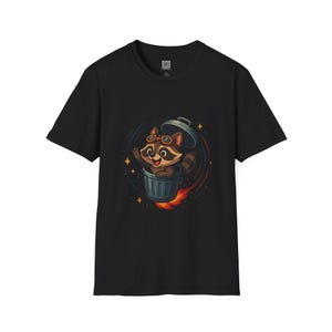 Raccoon Pilot Space Trash Unisex T-Shirt, Graphic Tee, Animal Lover Shirt, Outer Space Gift, Funny Tee