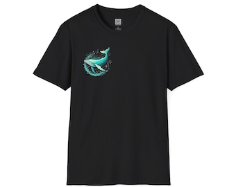 Whale Graphic Tee, Ocean Animal Shirt, Sea Life Unisex Top, Marine Wildlife Tshirt, Nautical Apparel, Beach Lover Clothing