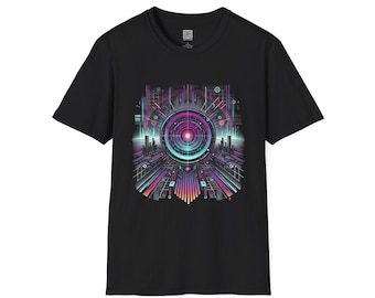 Cyberpunk-T-shirt, uniseks T-shirt, futuristisch T-shirt, Cyber Goth-kleding, Urban Streetwear, shirt voor alternatieve mode