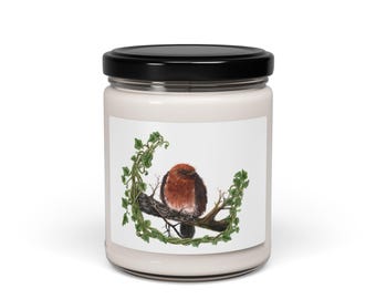 Scented Soy Candle with Bird Design, Aromatherapy Candle, Gift for Bird Lovers, Eco-Friendly Home Decor, Relaxation Candle