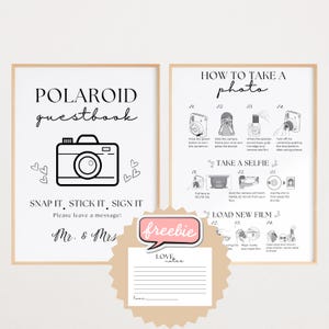Polaroid Guest Book Sign: Instax Photo Instructions (Digital Download)