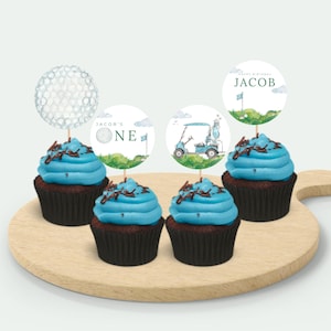 Golf Geburtstagskuchendeckel, A Hole in One Topper, Golf ersten Geburtstagsdekor, Hole in One Cake Topper, Hole in One Invite, HIO