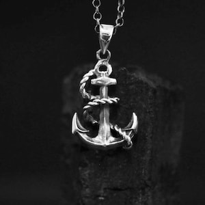Anchor Nautical Necklace 925 Sterling Silver Anchor Pendant, Maritime Jewelry for Men, Symbol of Strength and Stability, Father&#39;s Day Gift