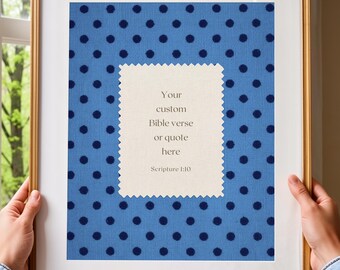 Benutzerdefinierte Bibel Vers Wanddekor | Vintage christliche Kunstdruck | Personalisierte Schrift Kinderzimmer Poster