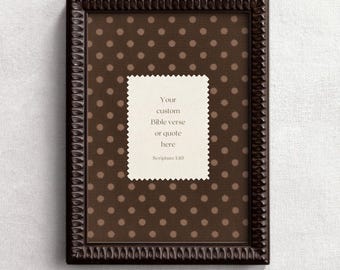 Personalisierte Bibel Vers Druck | Benutzerdefinierte Polka Dots Christian Dekor | Schrift Wandkunst fürs Kinderzimmer