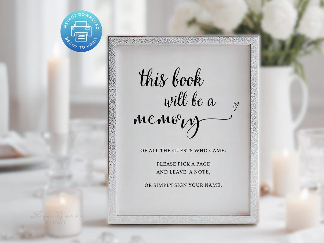 Guest Book Sign, Printable Funeral Decoration, Loss of Father, in ...