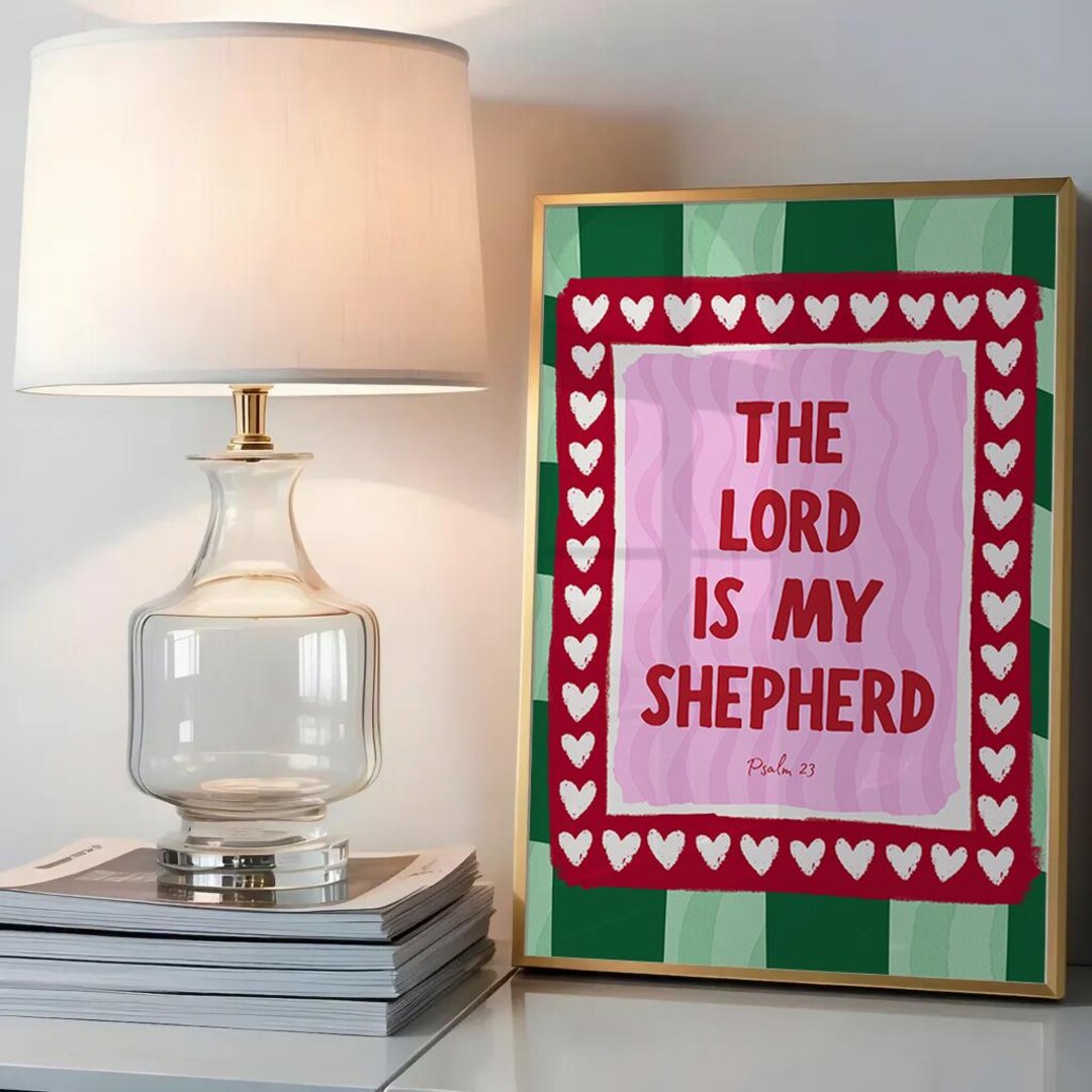 Psalm 23 the Lord is My Shepherd Print | Easter Bible Verse Art ...